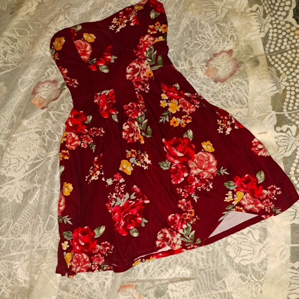 No Boundaries strapless/boustierre sun dress